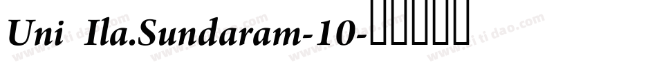 Uni Ila.Sundaram-10字体转换